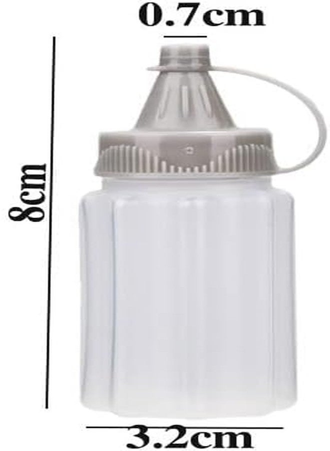 BWESOO 4 Pcs White Plastic Squeeze Condiment Bottles,Mini Sauce Jam Squeeze Bottle, Ketchup Honey Bottle,Salad Dressing Container for Lunch, BBQ, Camping Condiment Squeeze Bottles - Image 2